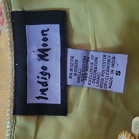 Wearable Art Indigo Moon Embroidered Asian Floral Jacket Size: S - Picture 11 of 11